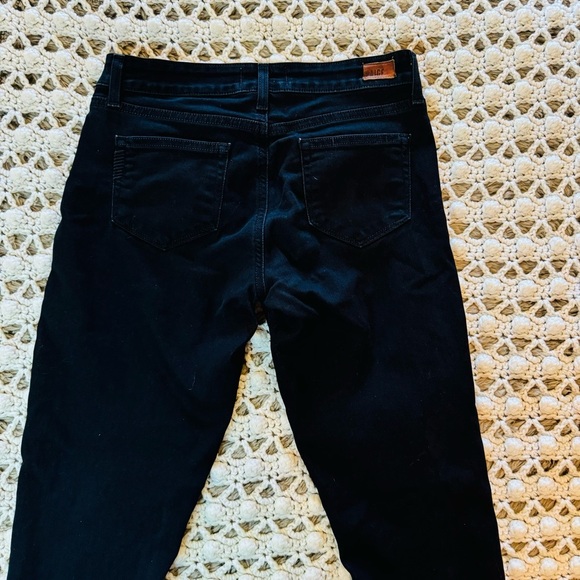Paige Indio Zip Ultra Slim Skinny Black Jeans size 26 - Picture 8 of 10